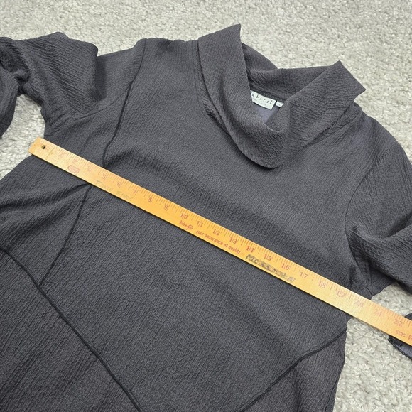 Habitat Clothes To Live In Shirt Womens Large Gray Cowl Neck Long Sleeve Minimal - Picture 9 of 12